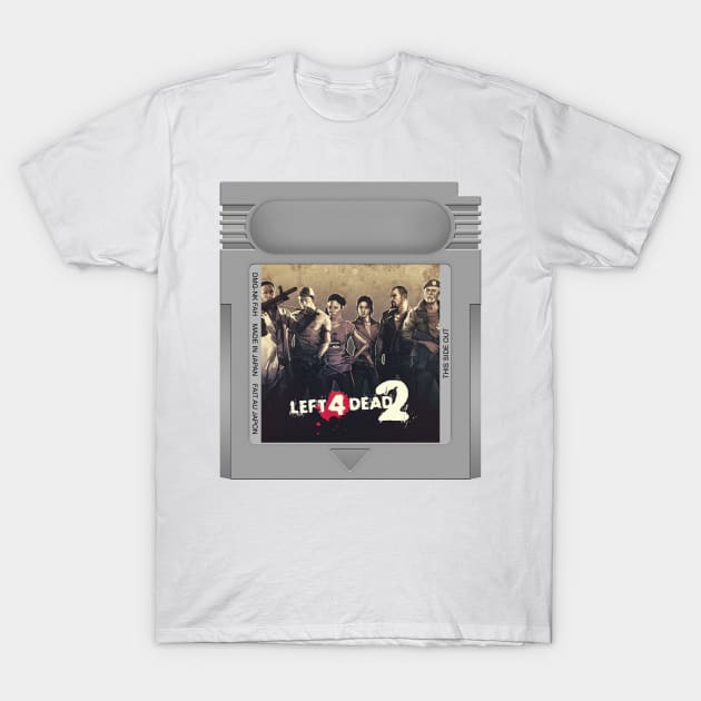 Left 4 Dead 2 Game Cartridge T-Shirt by PopCarts
